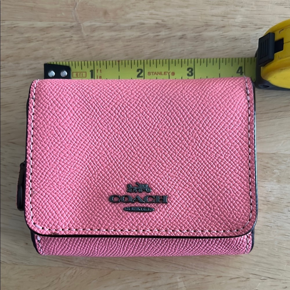 Coach Vibrant Pink Leather Wallet